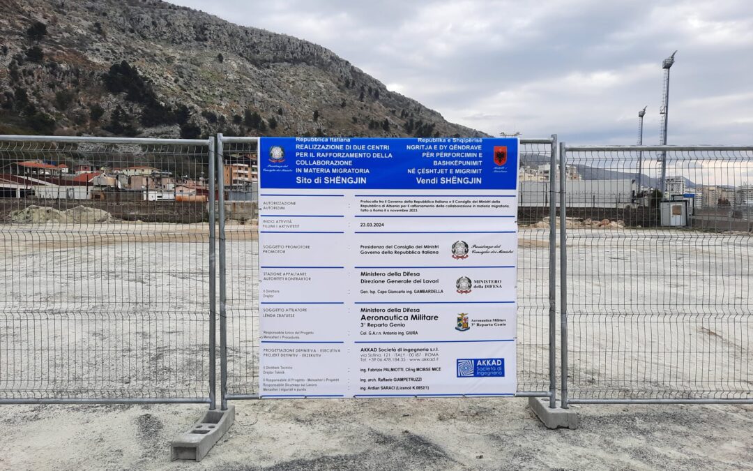 Iniziano i lavori per il campo per migranti in Albania